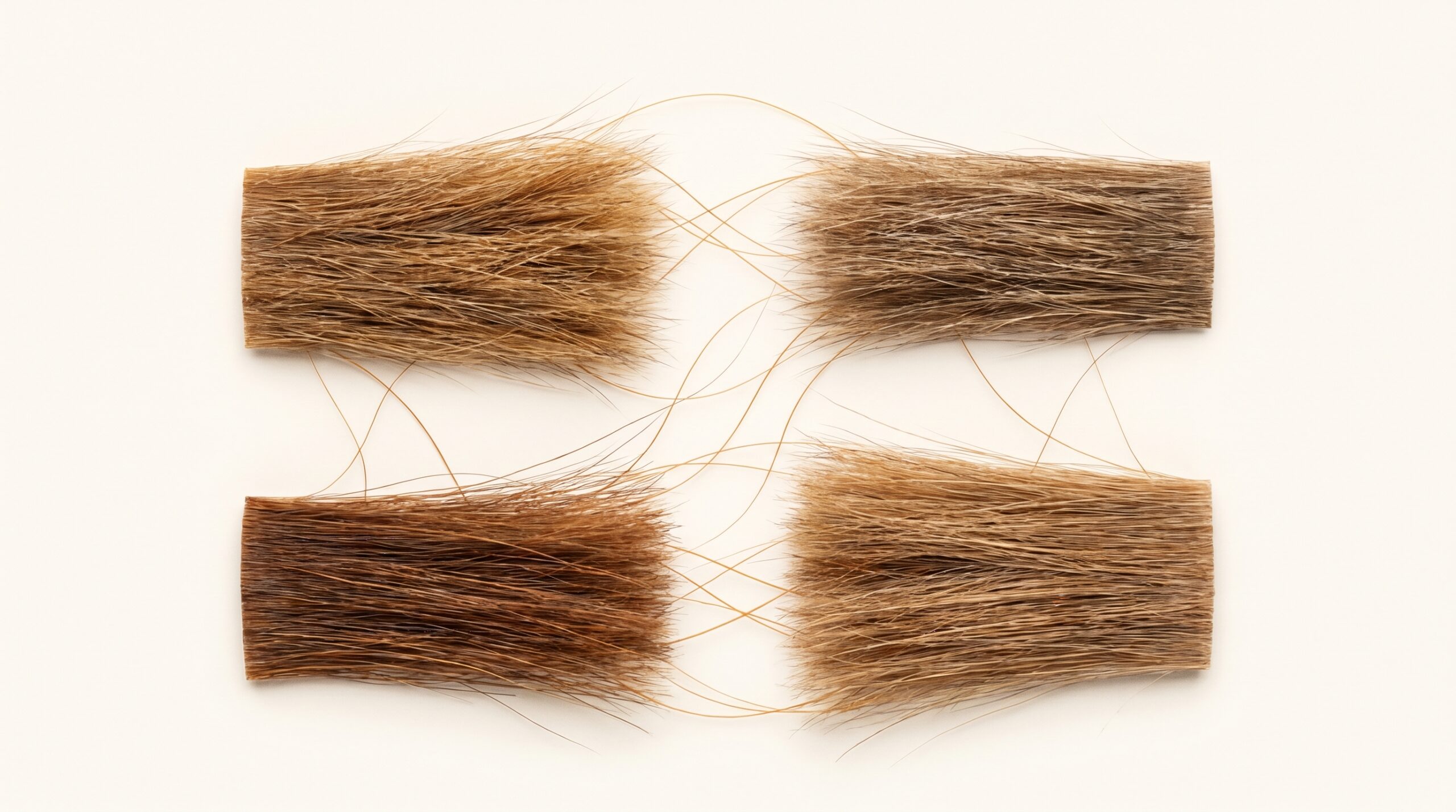 Texturas de pelo das quatro espécies